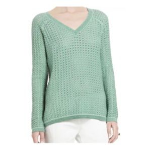 Bcbg dusty jade Kent pullover vneck sweater XS